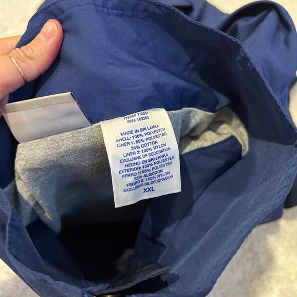 VTG Y2K Reebok Mens Windbreaker Jacket Blue Zip Up Essential Streetwear Grunge - Picture 6 of 7